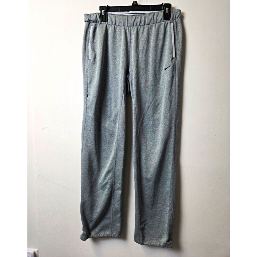 Nike Dri-FIT Men's Gray Fleece Sweatpants Elastic Waist Pockets S 30"